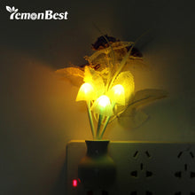 Load image into Gallery viewer, Luminaria LED Night Lamp Novelty Light Sensor Colorful Nightlights US Plug Mushroom Flower Plant Lilac