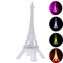 Load image into Gallery viewer, Acrylic Eiffel Tower Flashing LED Colorful Night Light Romantic Atmosphere Nightlight Desk Lamp