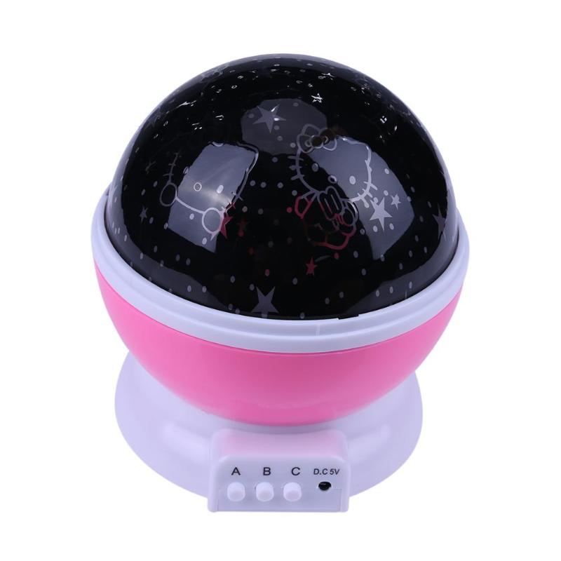 Romantic Rotating USB Night Light Projector Spin Starry Sky Star Master Children Kids Baby Sleep Led Lamp Projection