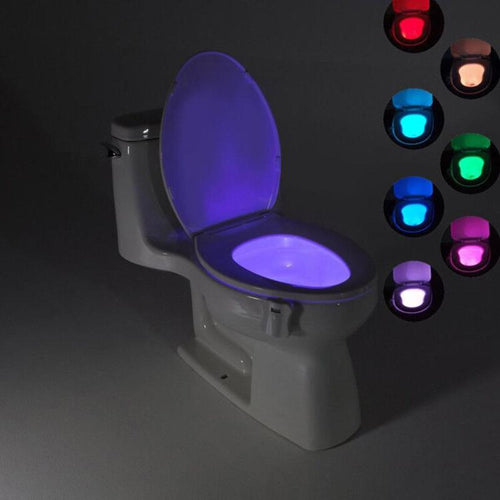 Smart Bathroom Toilet Nightlight LED Body Motion Activated On/Off Seat Sensor Lamp 8 Colors PIR Toilet Night Light lamp